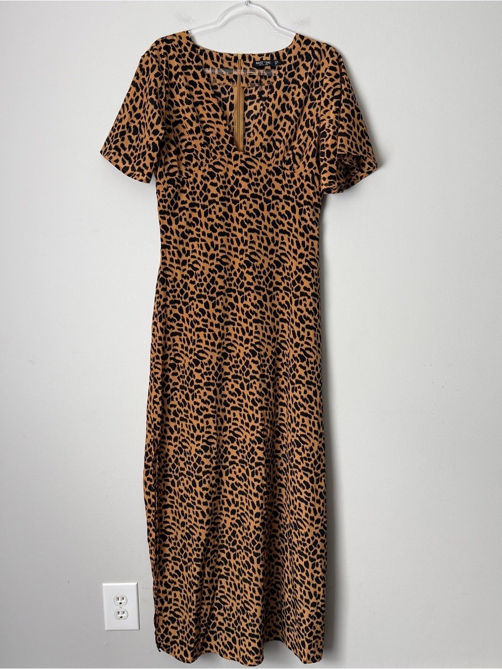 Nasty Gal Leopard Print Maxi Dress - Tan & Black